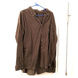 Chaps Corduroy olive dress shirt